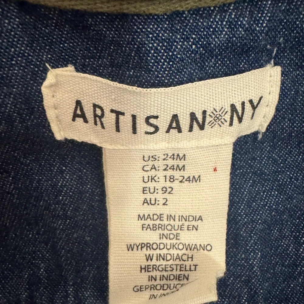 Artisan Ny Blue Denim Vest Classic Sleeveless Design